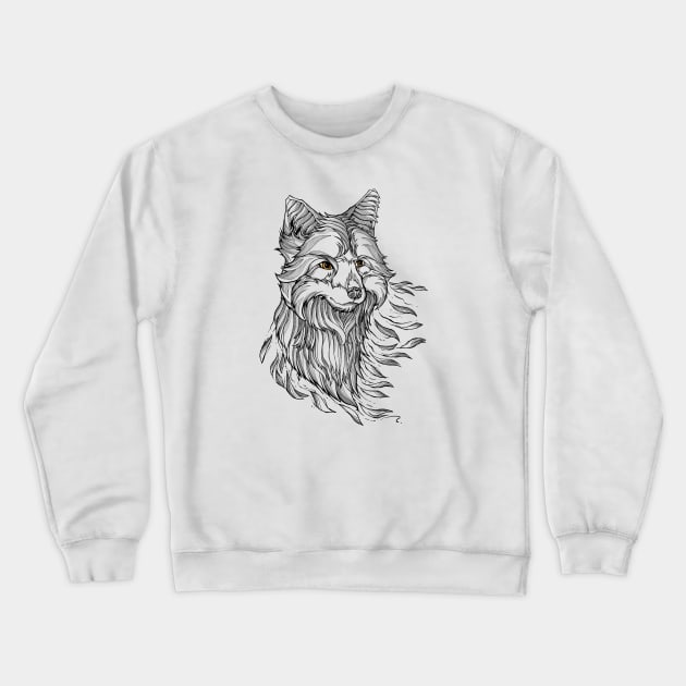 Fading Fox Crewneck Sweatshirt by monochromefrog